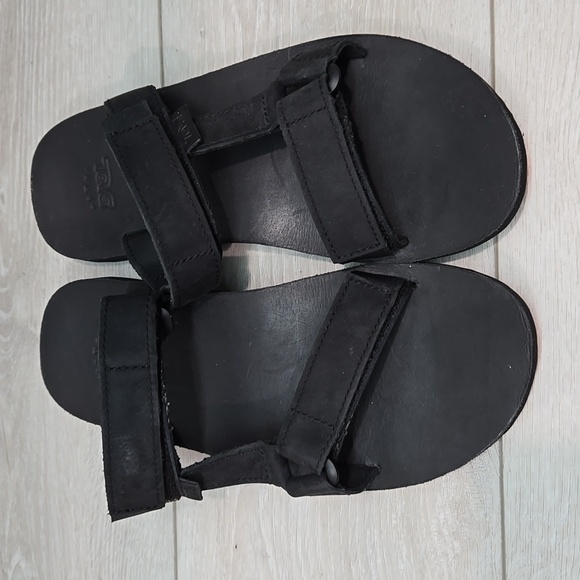 Teva Mens Black Adjustable Sandals Slide Flats Shoes Sz 8 main image 11